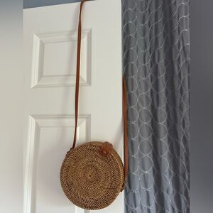 Small Round Straw Bag